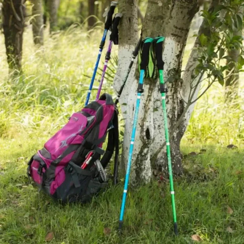 Bastón de senderismo plegable de aluminio para caminar sin esfuerzo