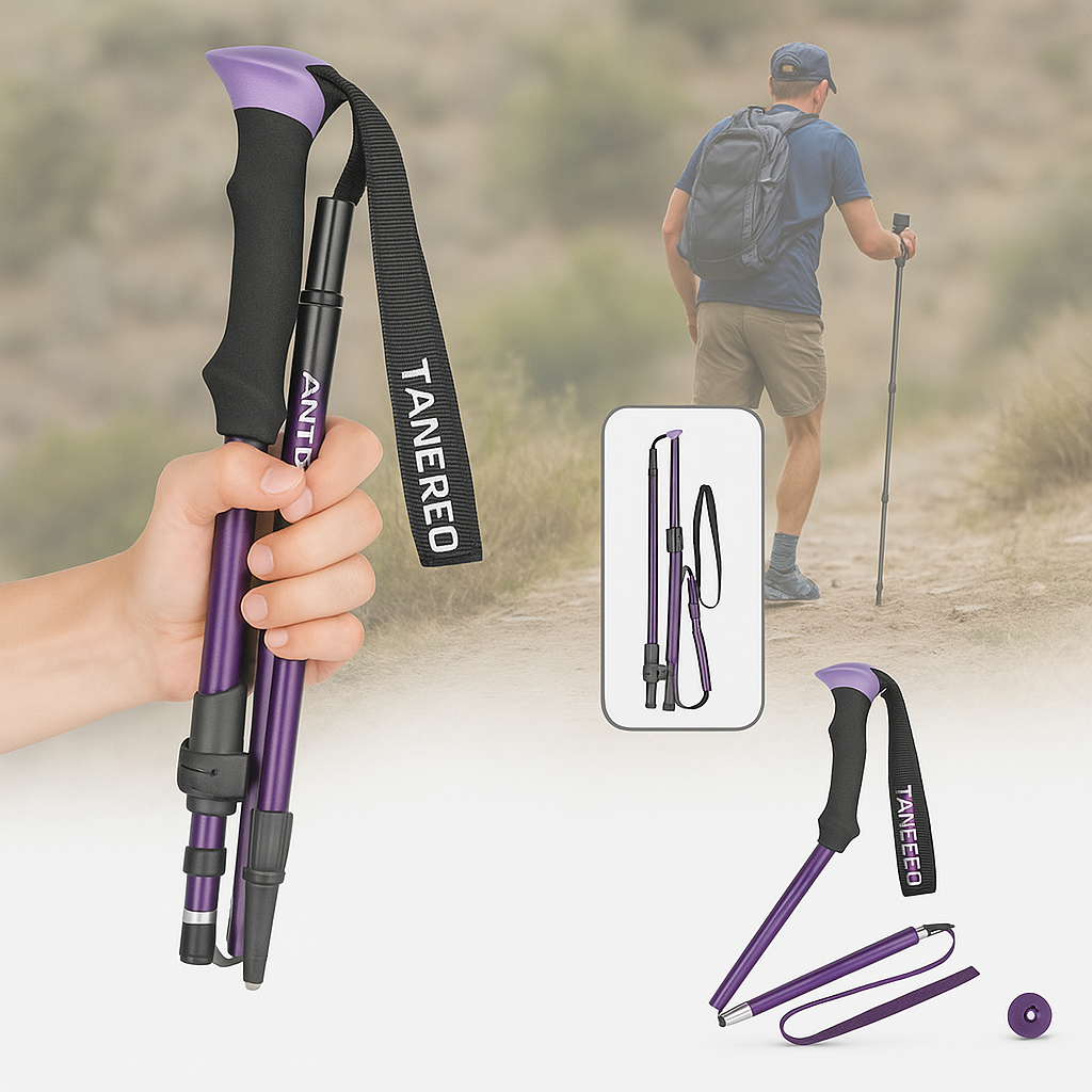 Bastones de senderismo plegables | Bastones de trekking para actividades al aire libre y aventuras