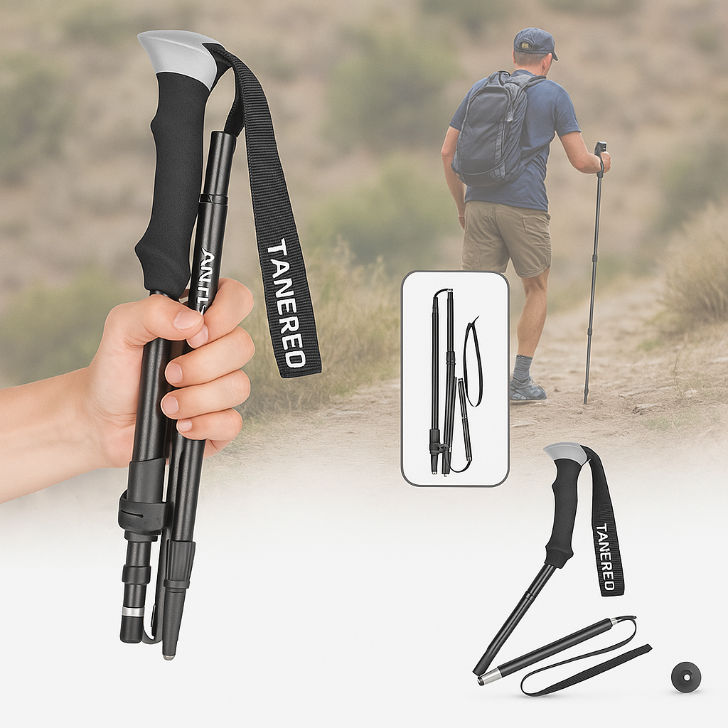 Bastones de senderismo plegables | Bastones de trekking para actividades al aire libre y aventuras