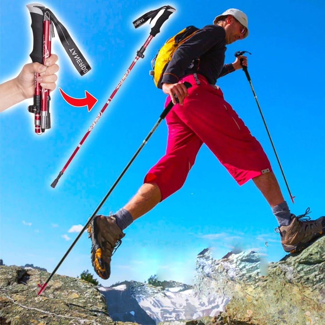 Bastones de senderismo plegables | Bastones de trekking para actividades al aire libre y aventuras