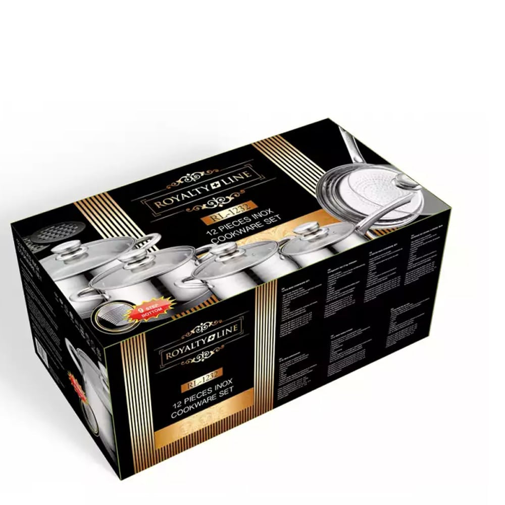 Batería de cocina de acero inoxidable (12 piezas)