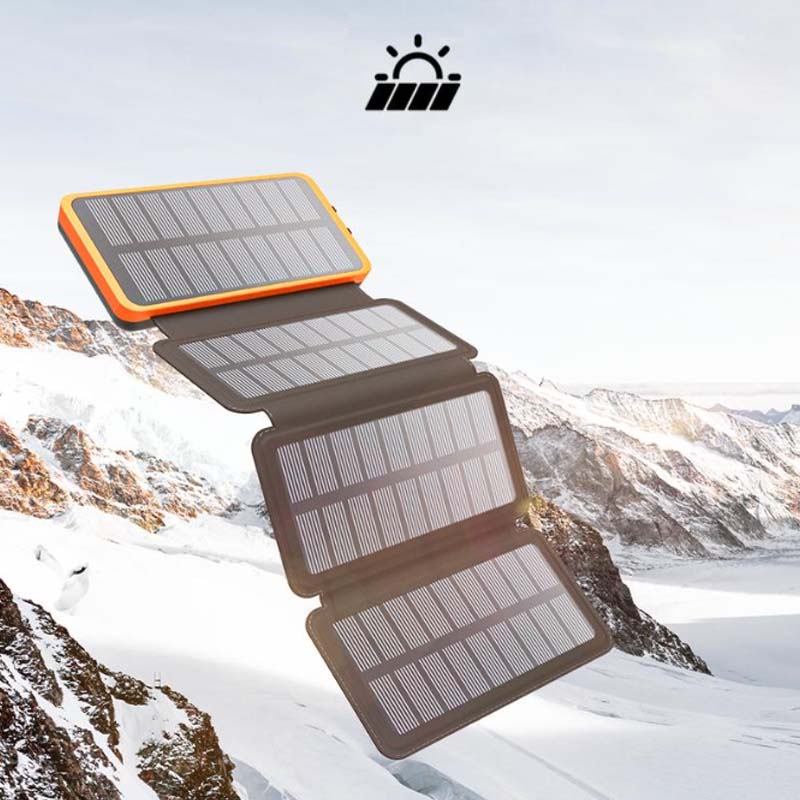 Batería externa solar plegable e impermeable