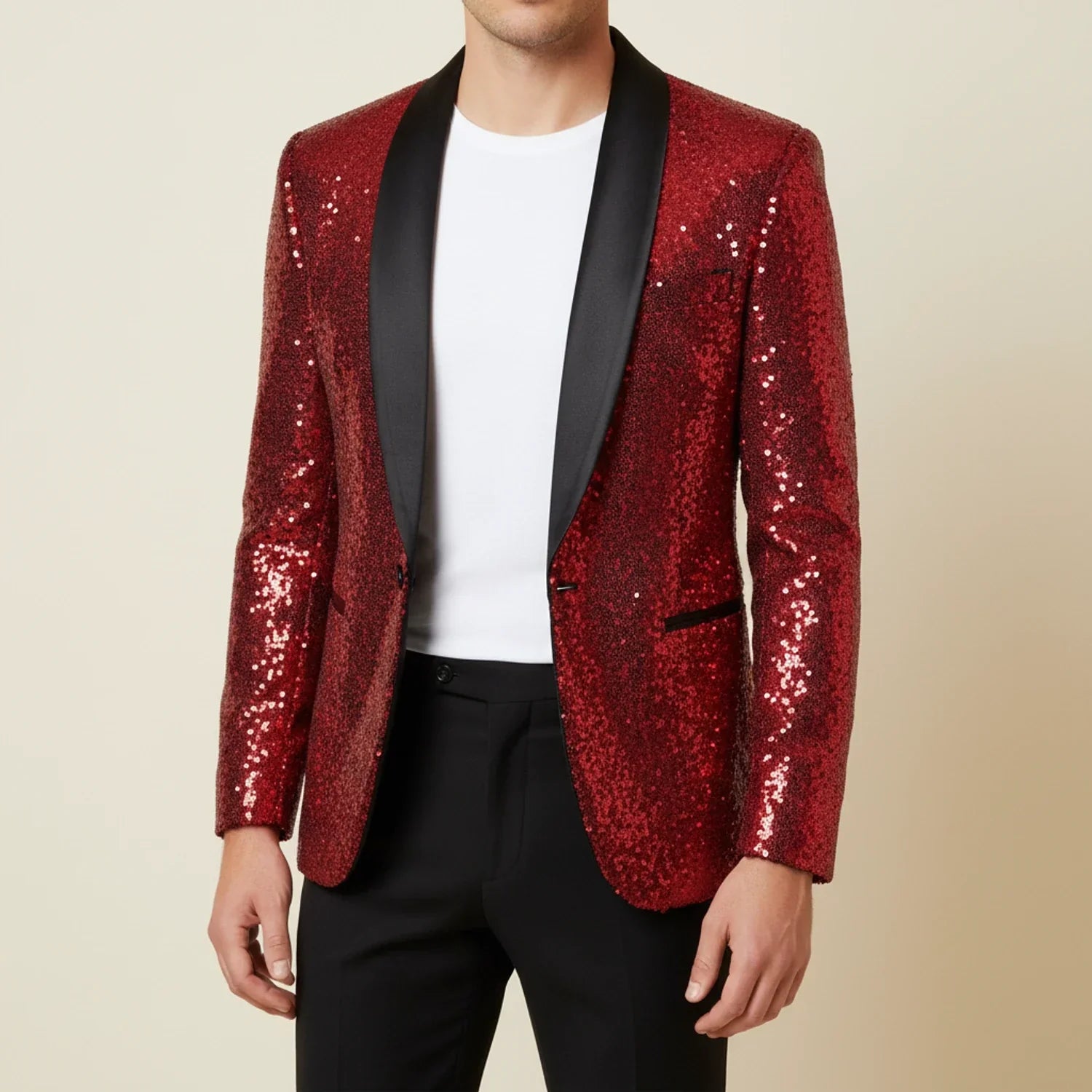 Blazer con lentejuelas para hombre