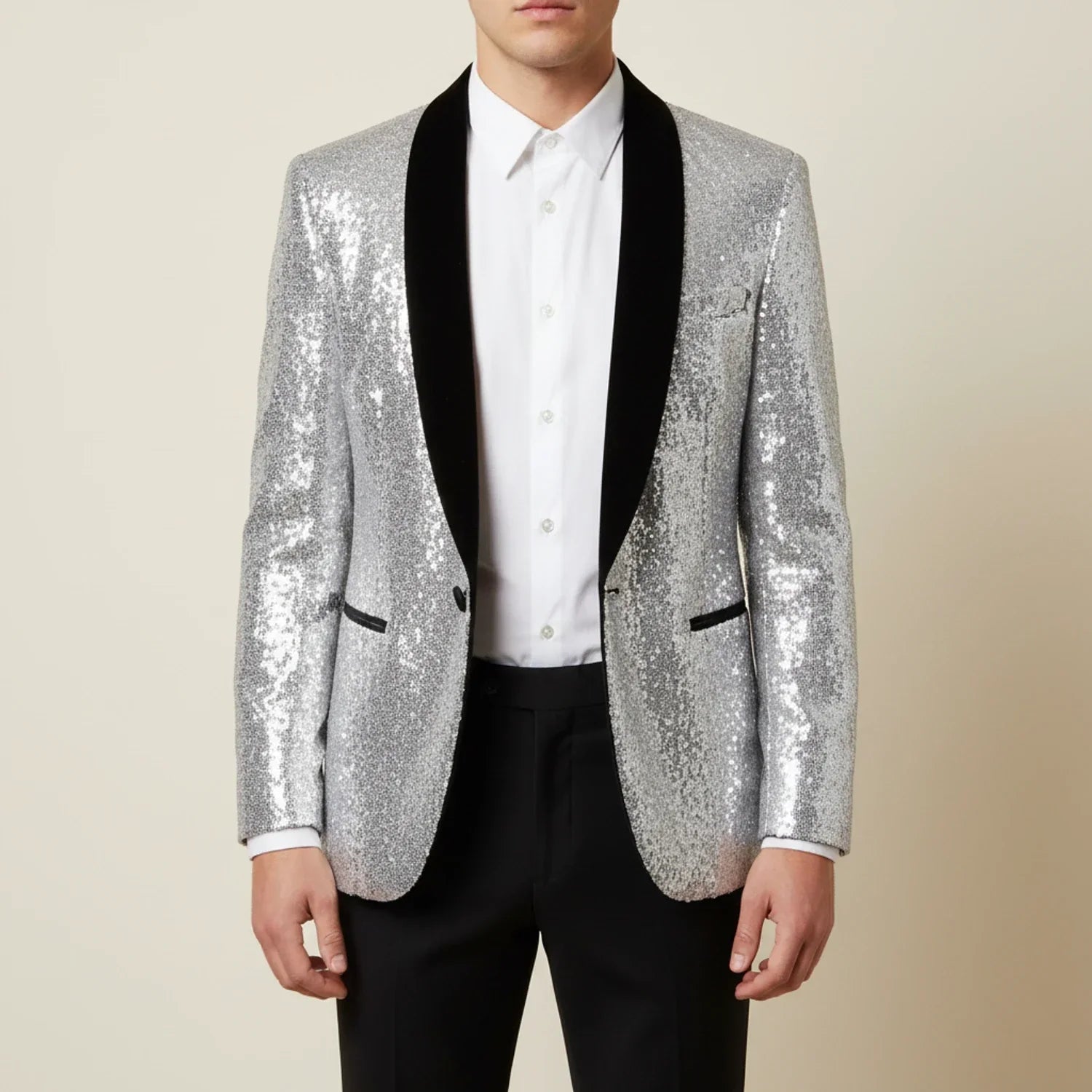 Blazer con lentejuelas para hombre