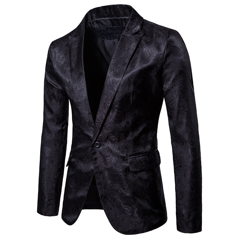 Blazer de esmoquin elegante con patrón jacquard
