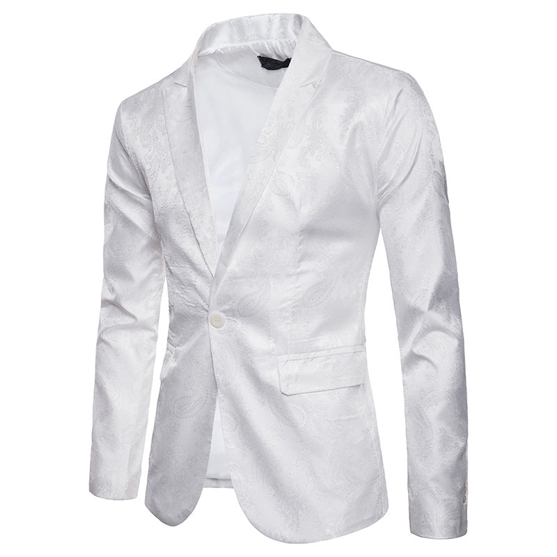 Blazer de esmoquin elegante con patrón jacquard