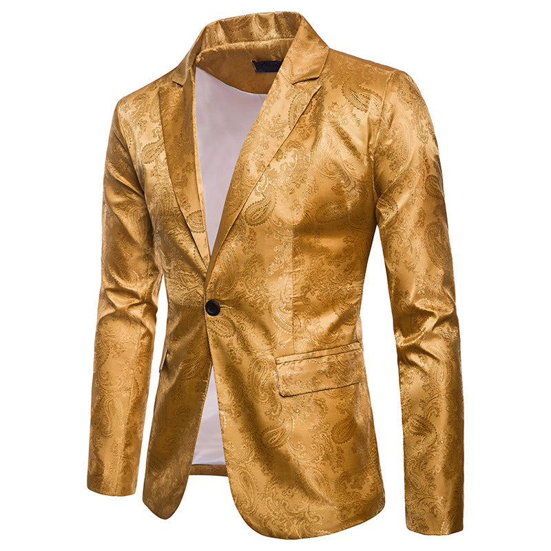 Blazer de esmoquin elegante con patrón jacquard