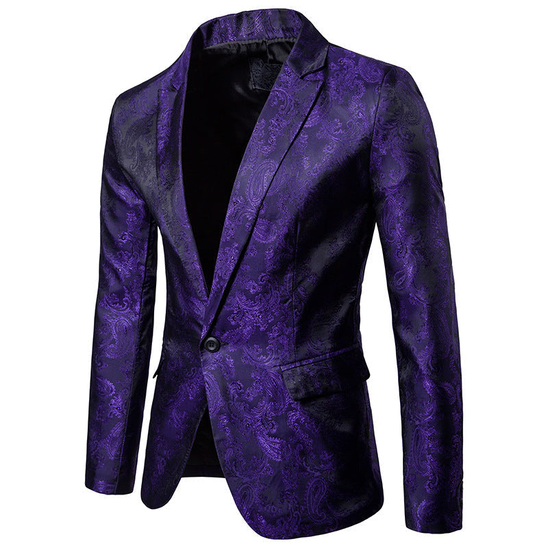 Blazer de esmoquin elegante con patrón jacquard