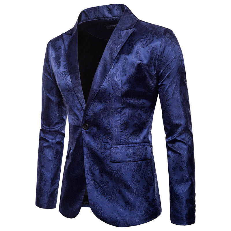 Blazer de esmoquin elegante con patrón jacquard