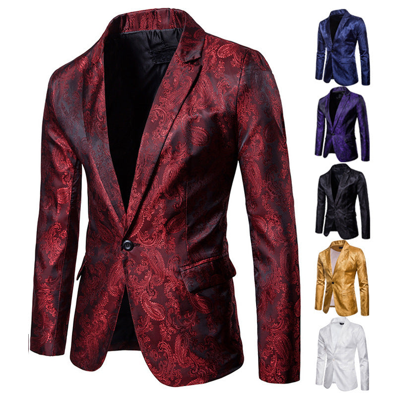 Blazer de esmoquin elegante con patrón jacquard