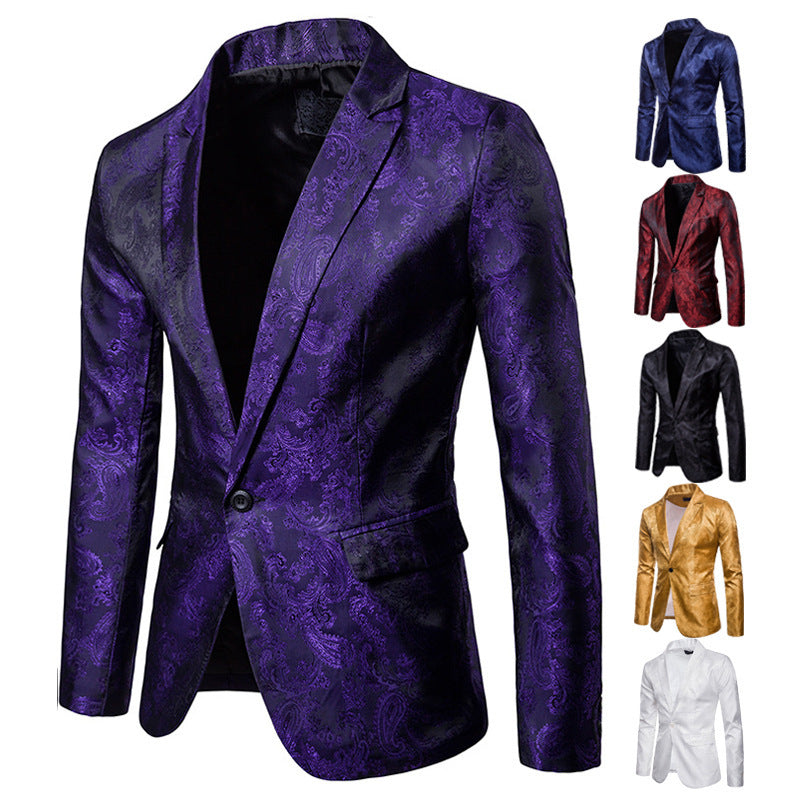 Blazer de esmoquin elegante con patrón jacquard