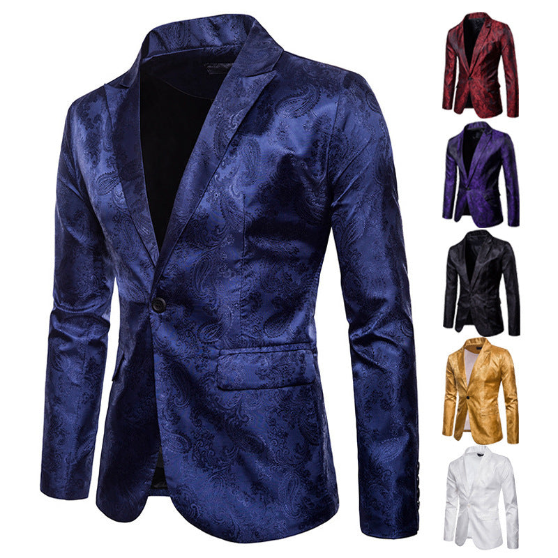 Blazer de esmoquin elegante con patrón jacquard