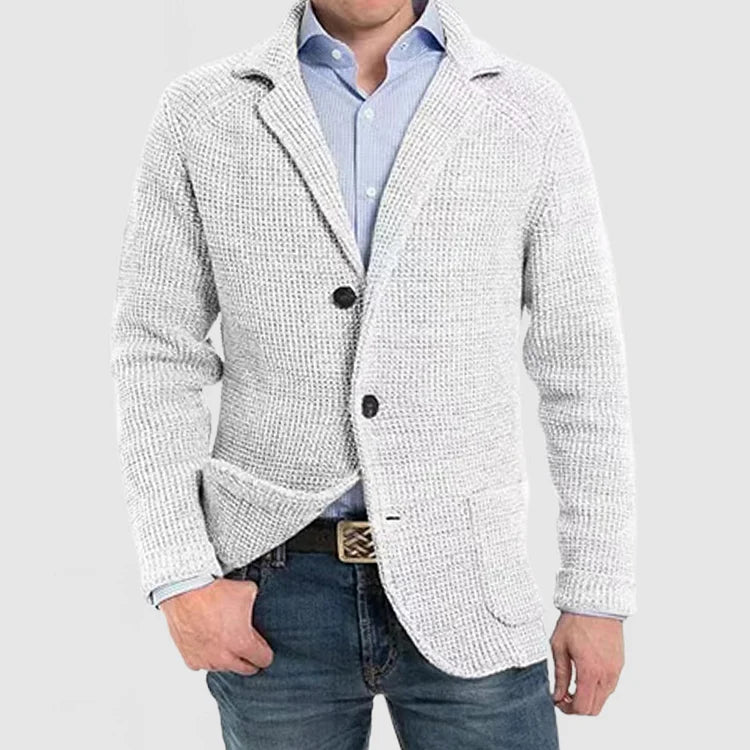 Blazer de punto para hombre con dos botones