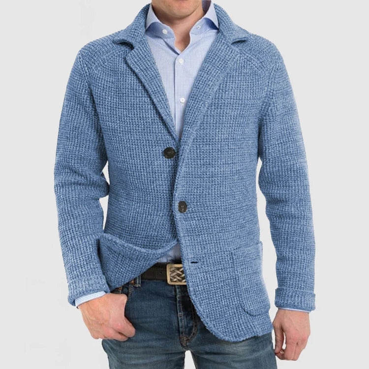 Blazer de punto para hombre con dos botones