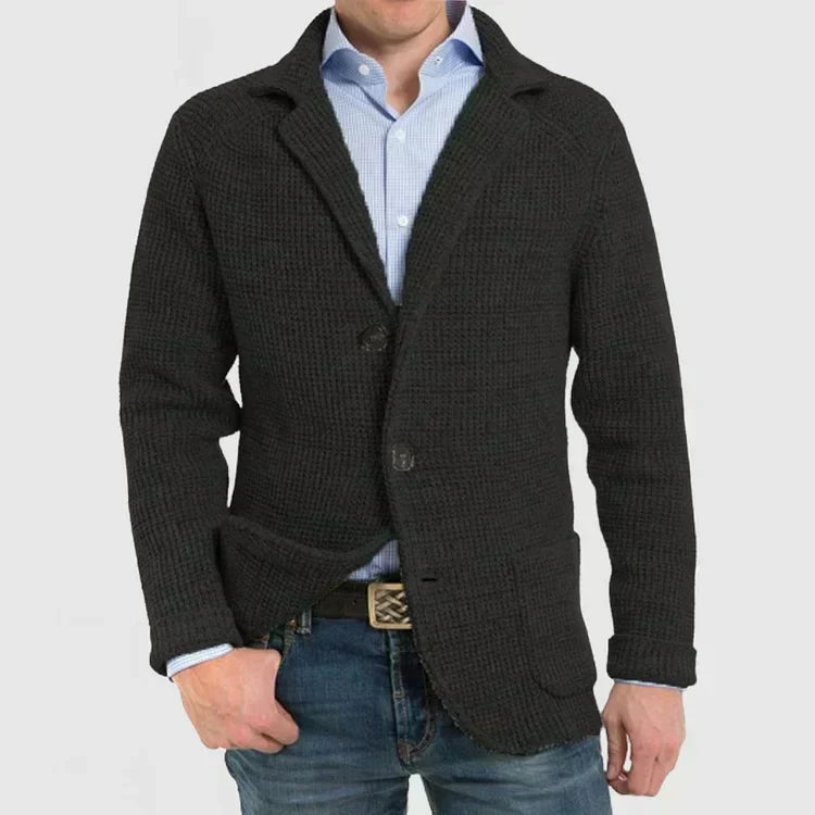 Blazer de punto para hombre con dos botones