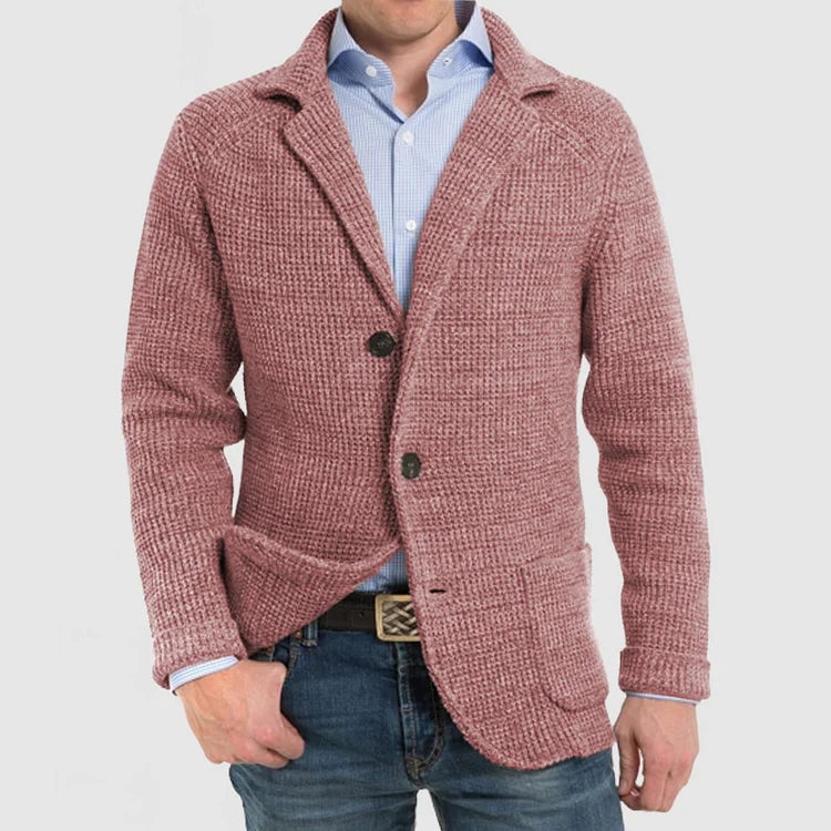 Blazer de punto para hombre con dos botones