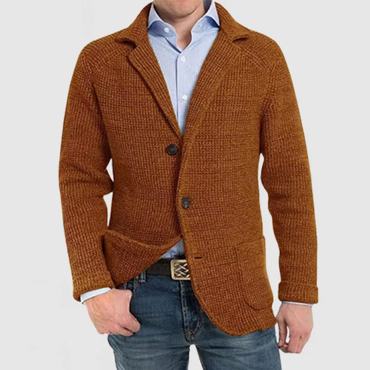 Blazer de punto para hombre con dos botones
