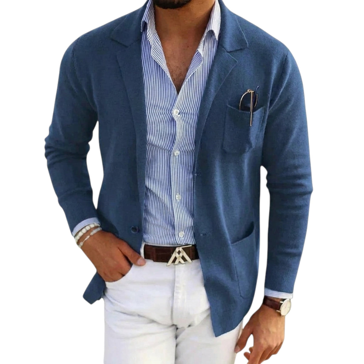 Blazer para hombre en estilo clásico con solapa
