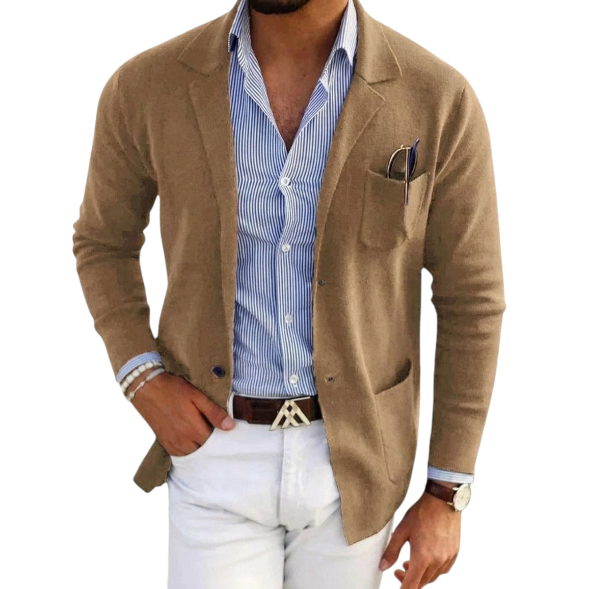 Blazer para hombre en estilo clásico con solapa