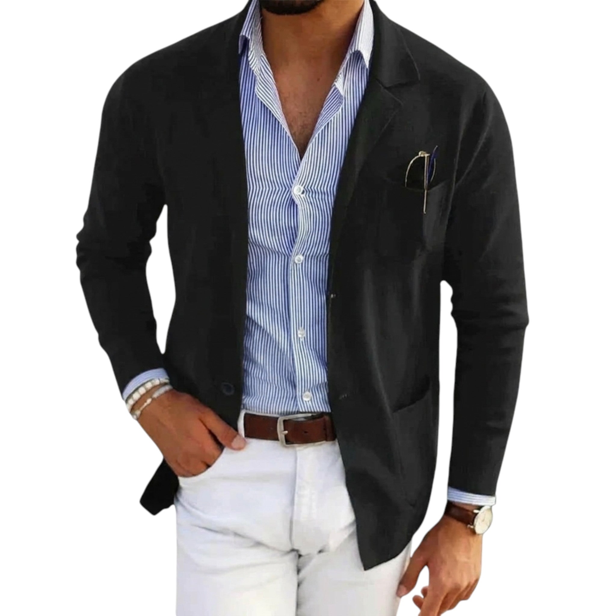 Blazer para hombre en estilo clásico con solapa