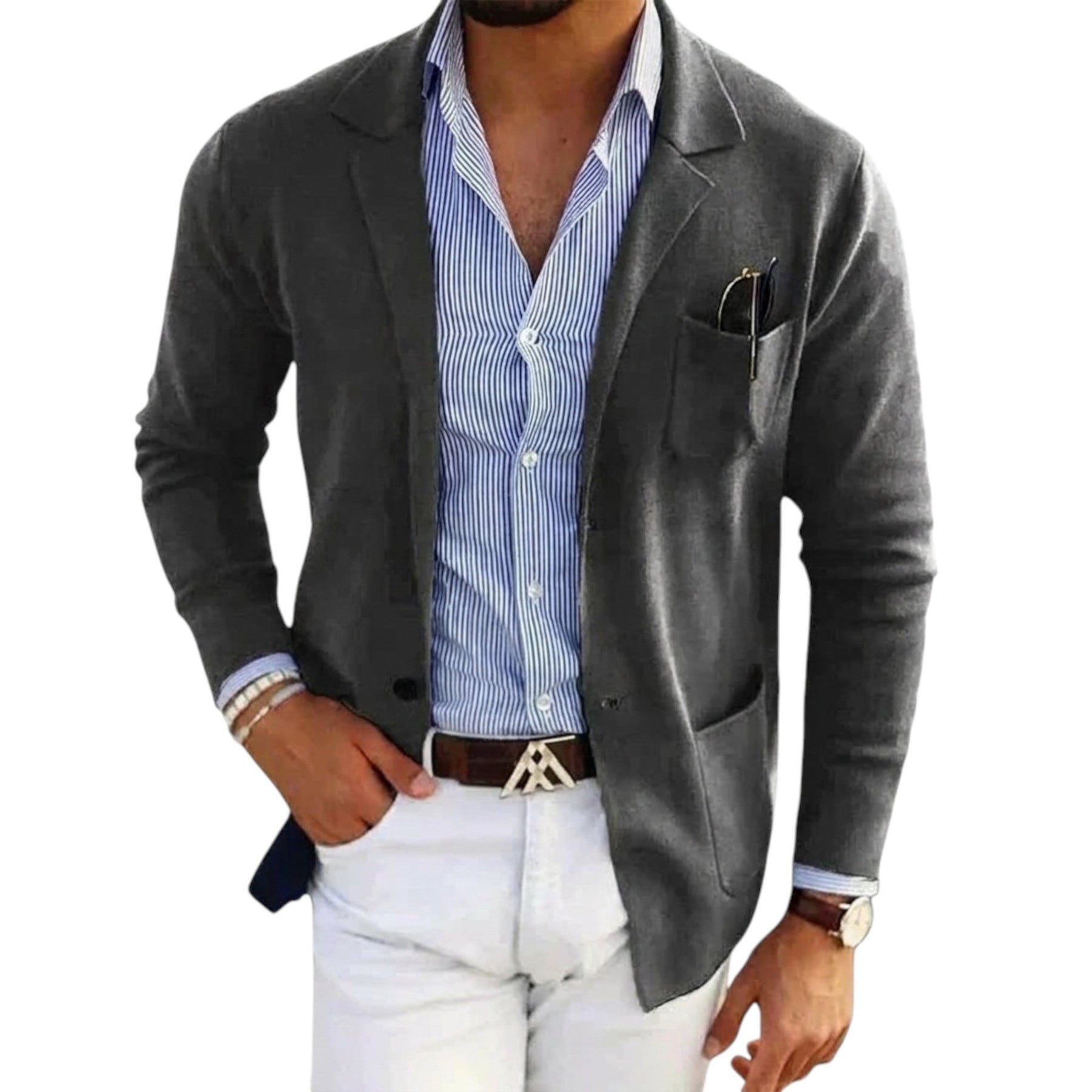 Blazer para hombre en estilo clásico con solapa