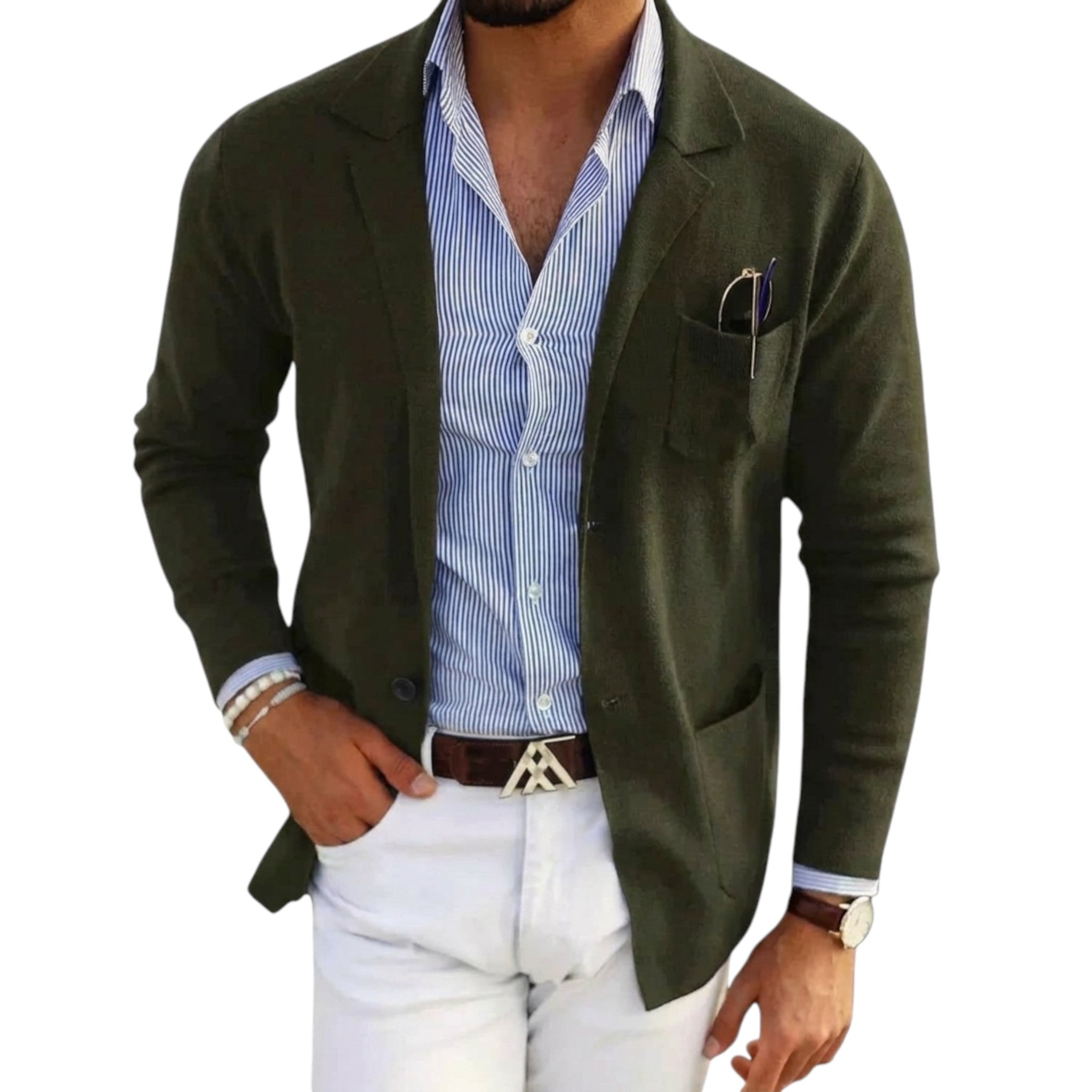 Blazer para hombre en estilo clásico con solapa