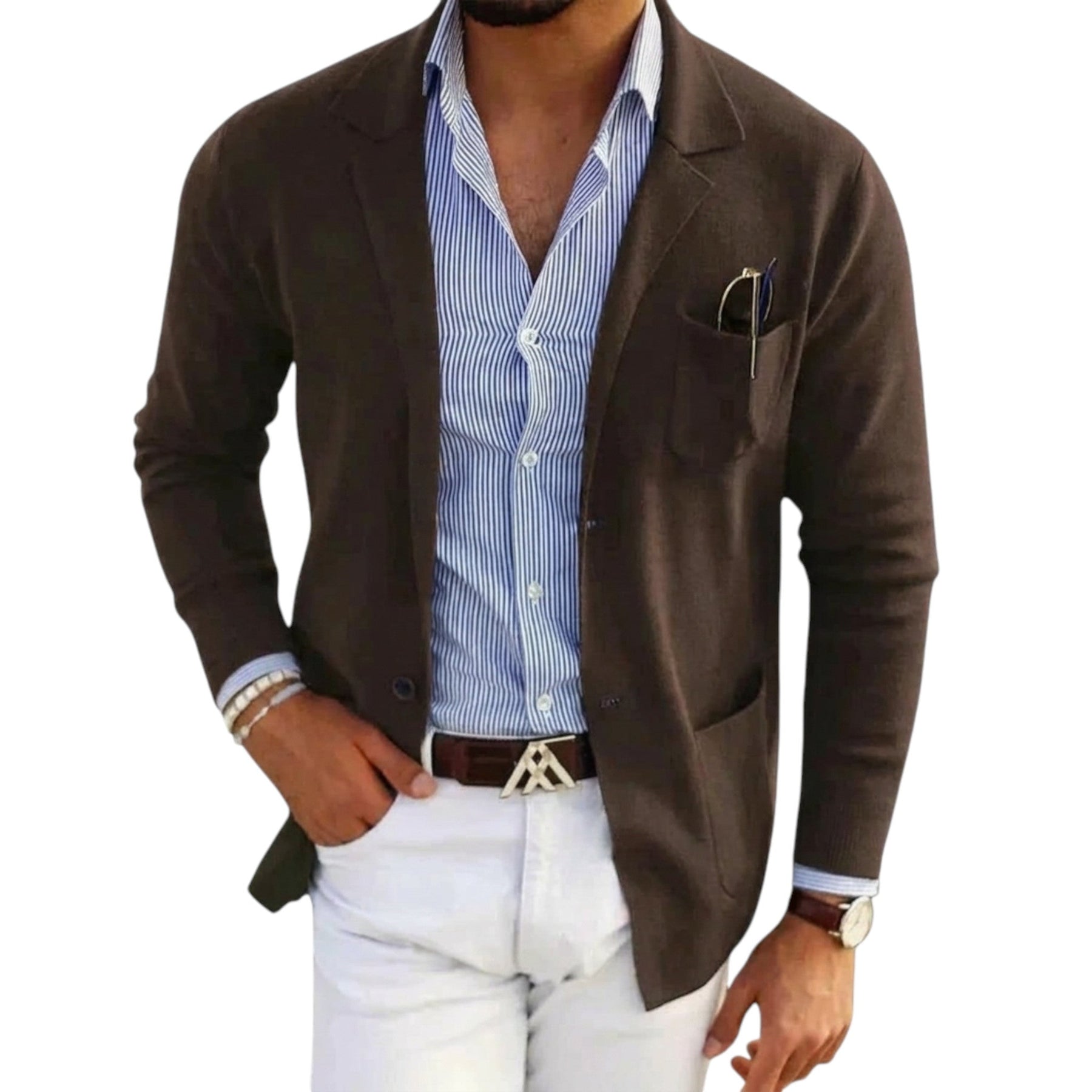 Blazer para hombre en estilo clásico con solapa