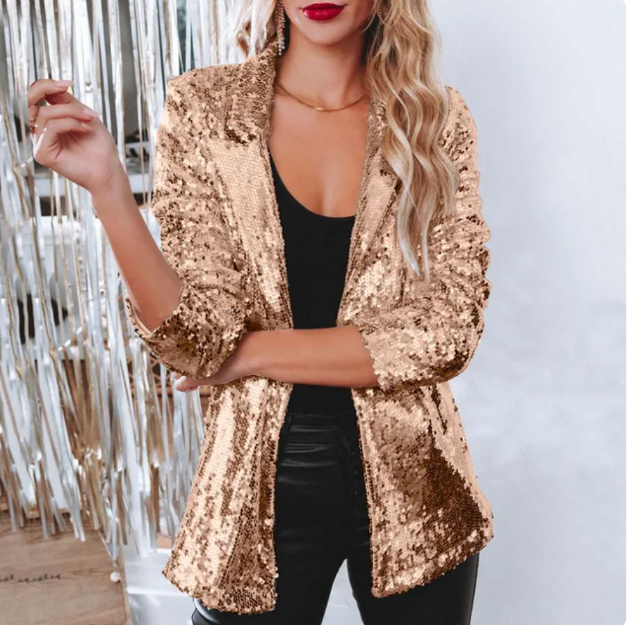 Blazer para mujer con lentejuelas