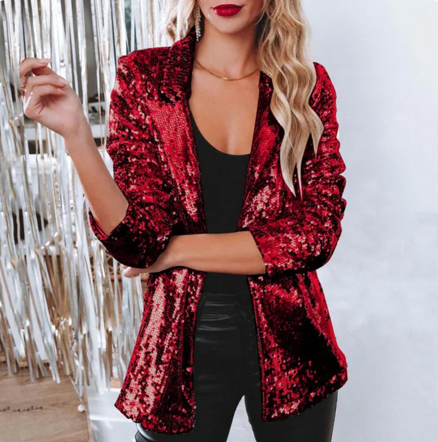 Blazer para mujer con lentejuelas