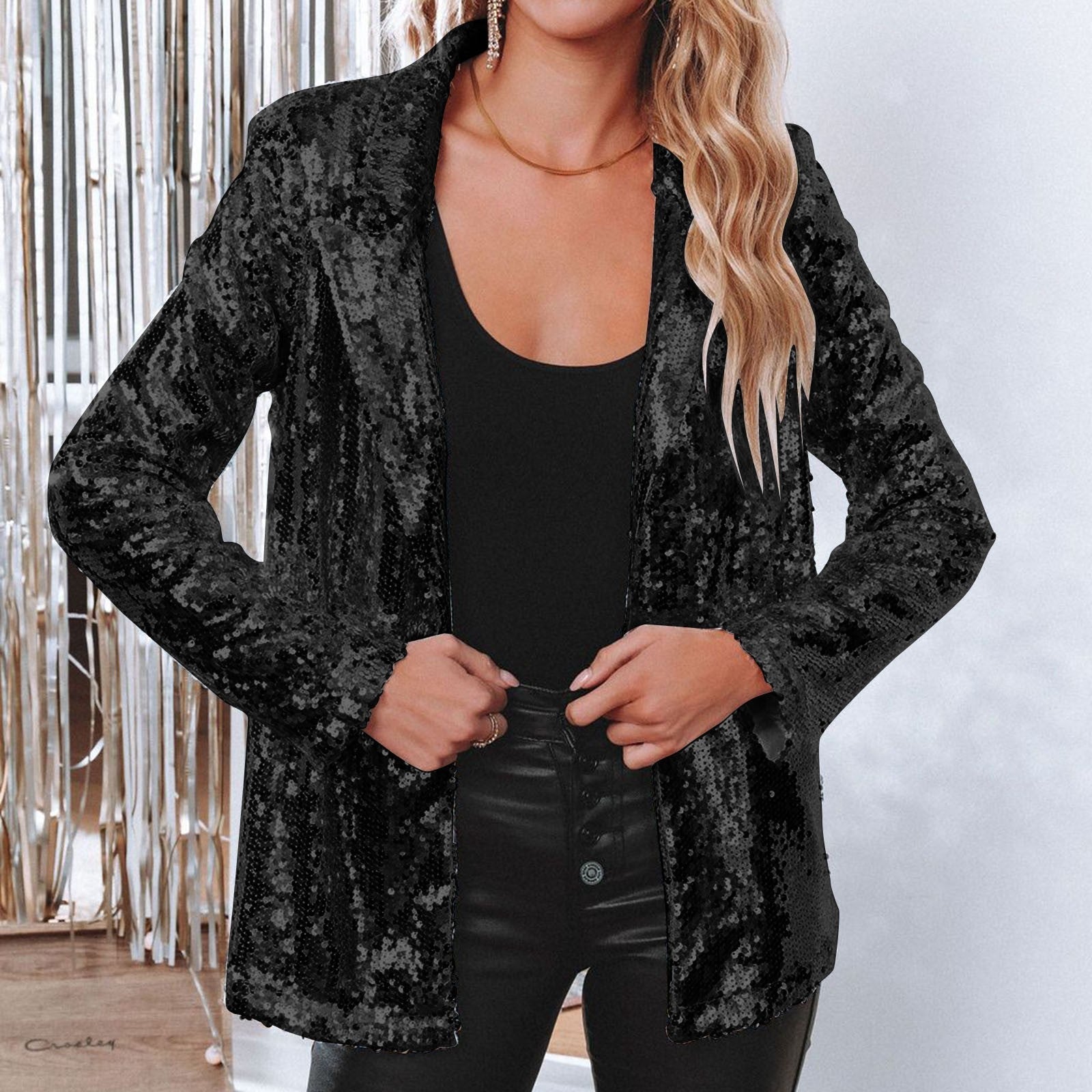 Blazer para mujer con lentejuelas