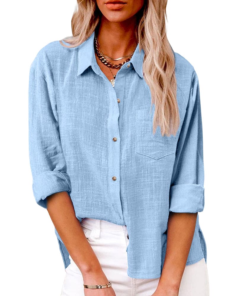 Blusa abotonada para mujer