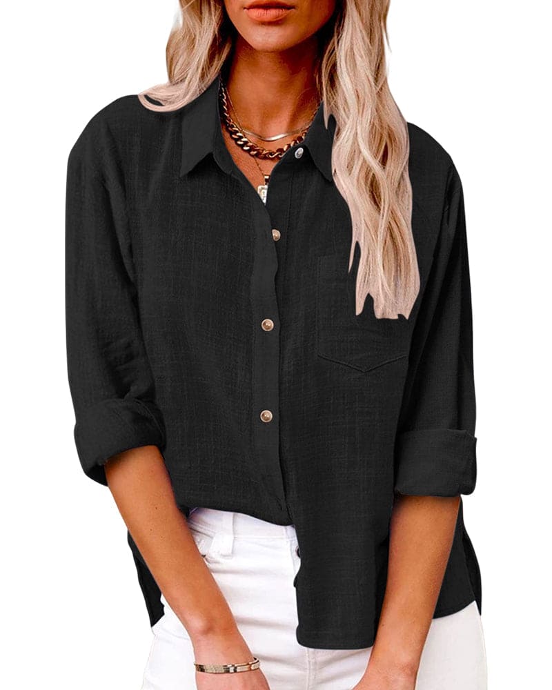 Blusa abotonada para mujer