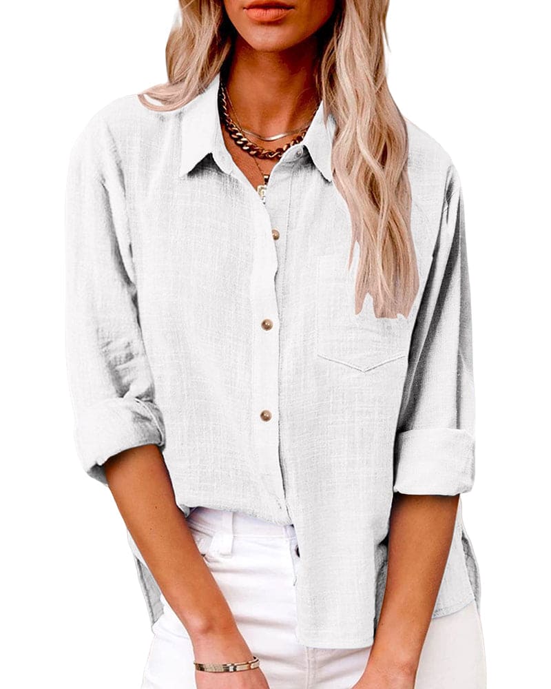 Blusa abotonada para mujer