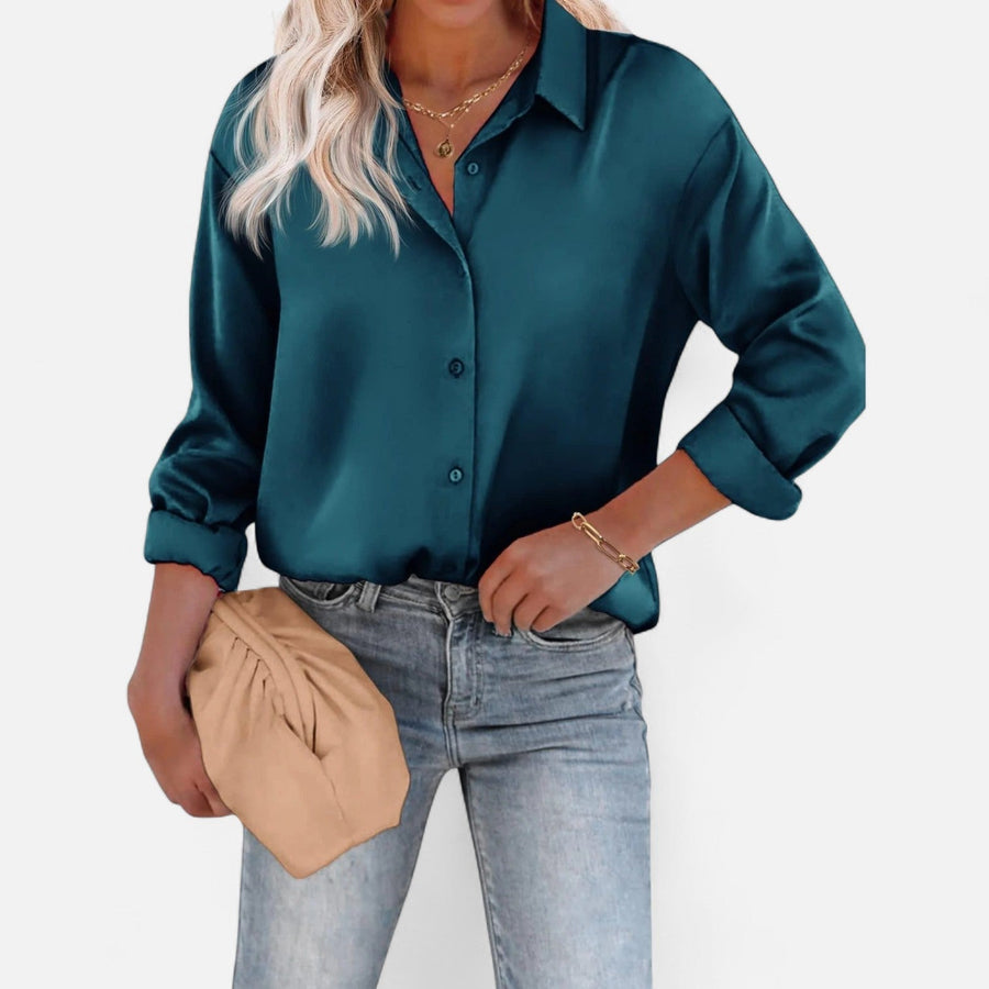 Blusa clásica para mujer de silueta fluida: elegancia atemporal y comodidad sofisticada