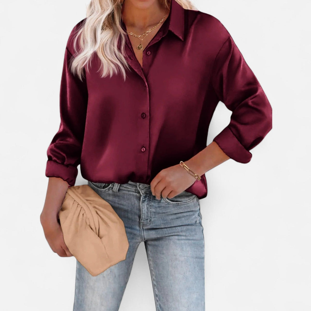 Blusa clásica para mujer de silueta fluida: elegancia atemporal y comodidad sofisticada
