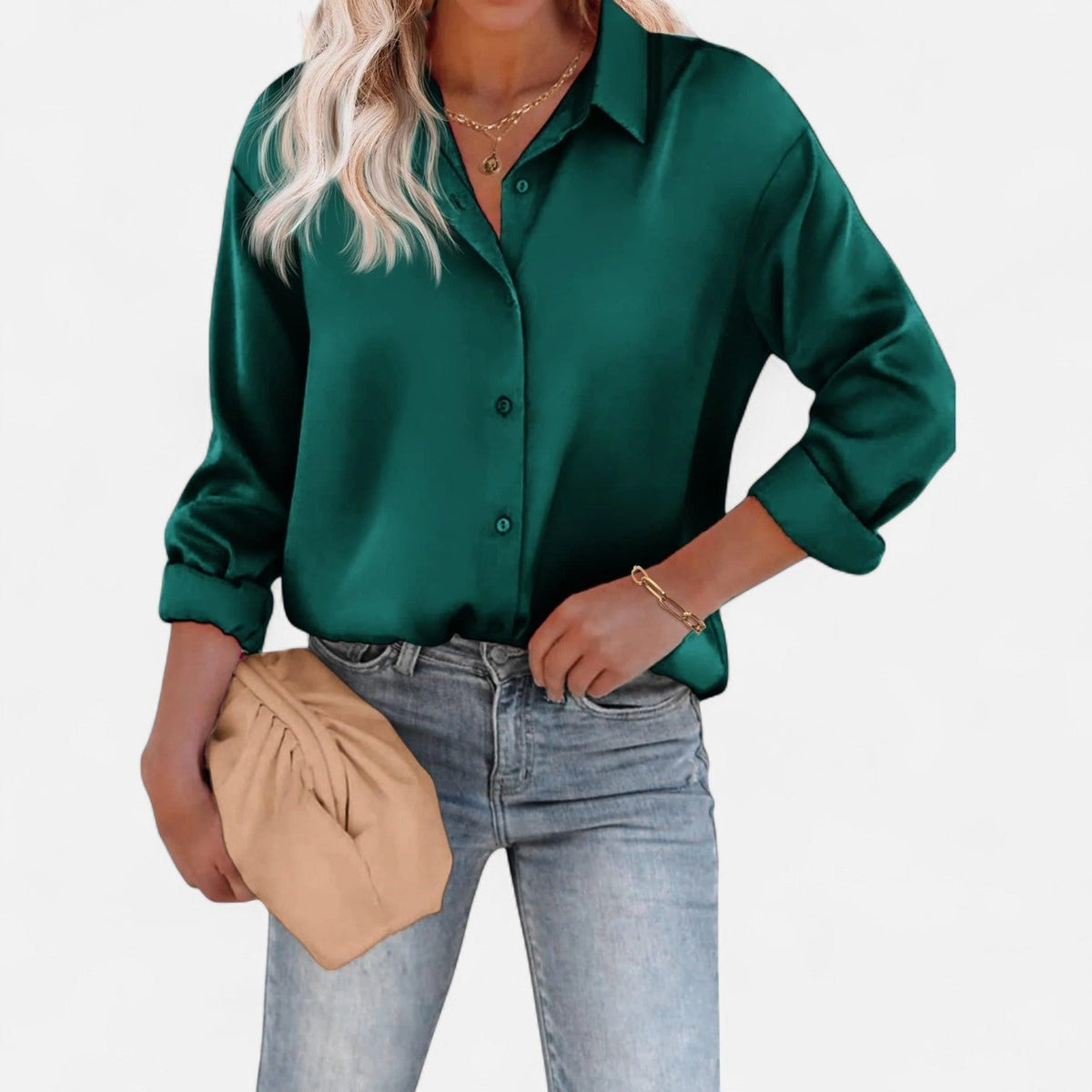 Blusa clásica para mujer de silueta fluida: elegancia atemporal y comodidad sofisticada