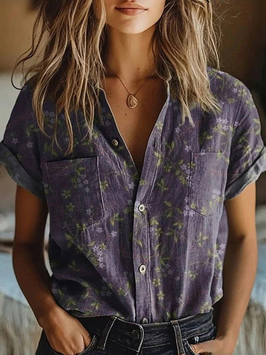 Blusa con botones para mujer