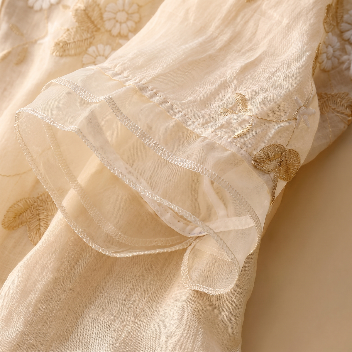 Blusa de algodón con bordado floral para mujer | Parte superior ligera de verano con corte holgado