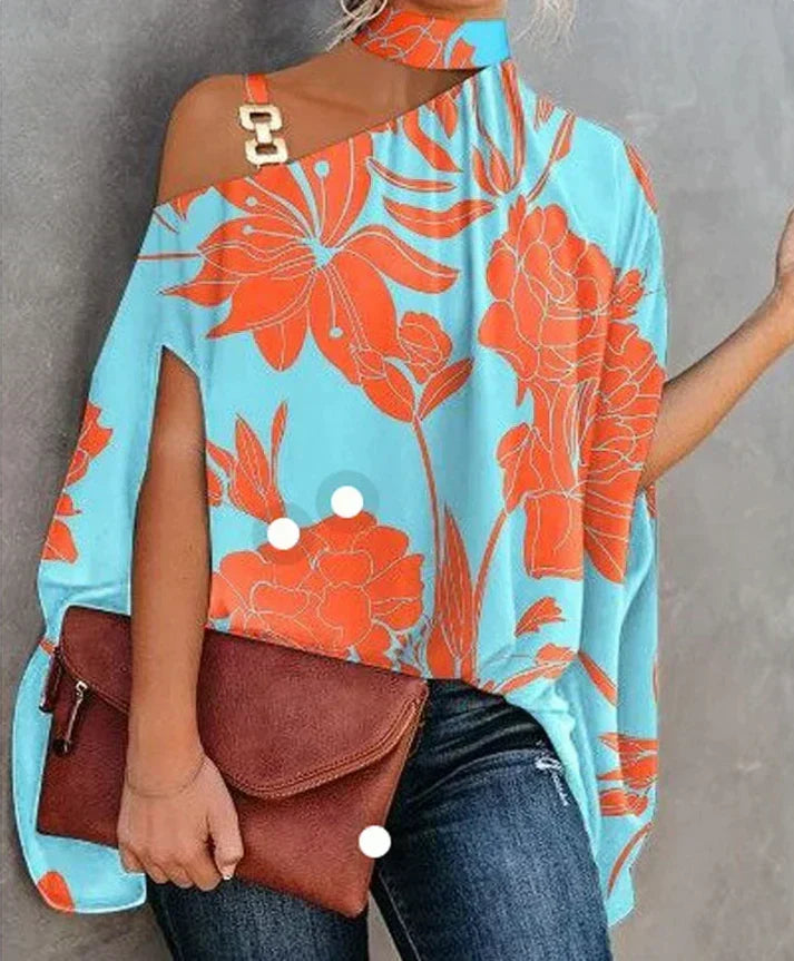 Blusa de algodón holgada para uso diario versátil