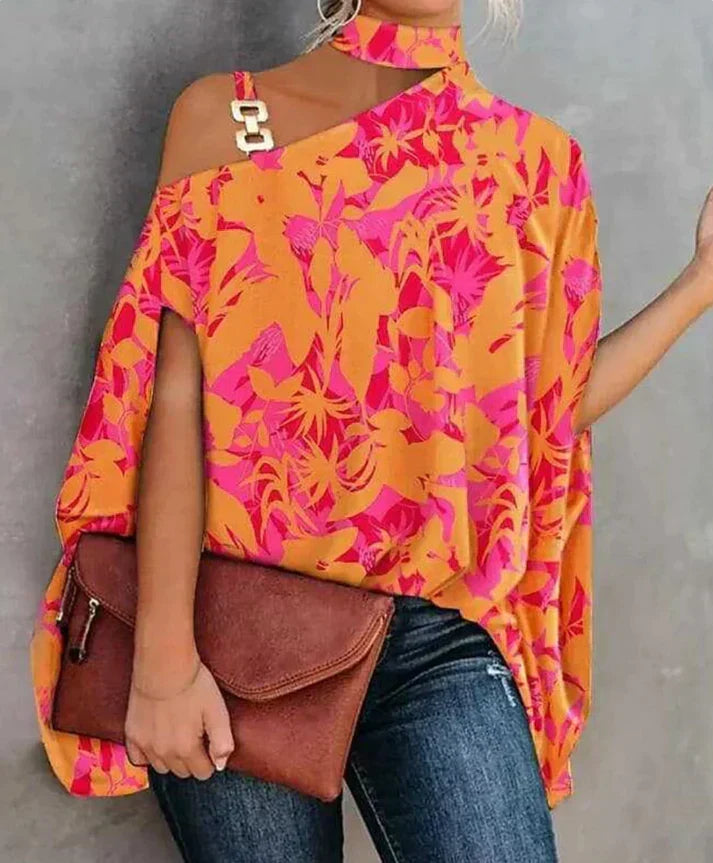 Blusa de algodón holgada para uso diario versátil