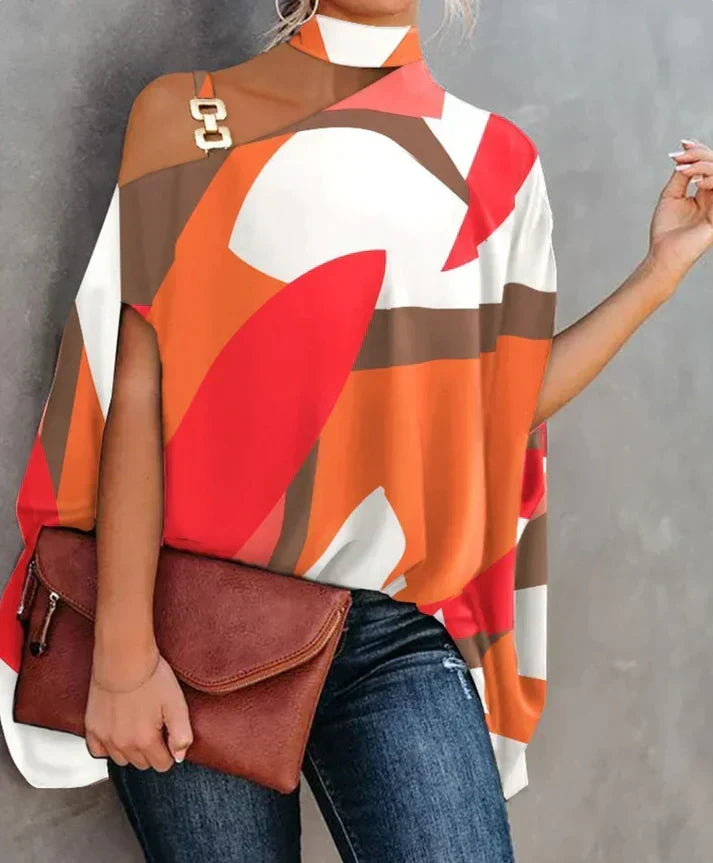 Blusa de algodón holgada para uso diario versátil