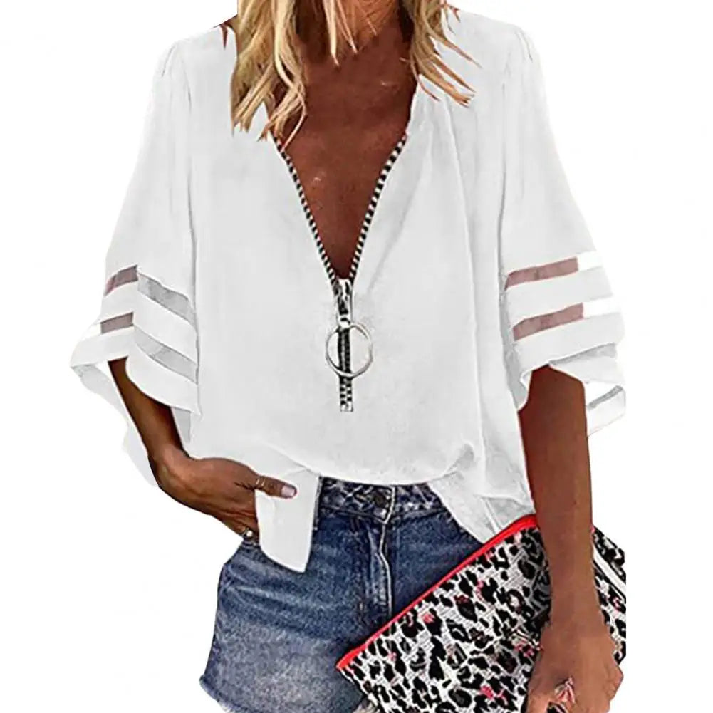 Blusa de gasa para mujer