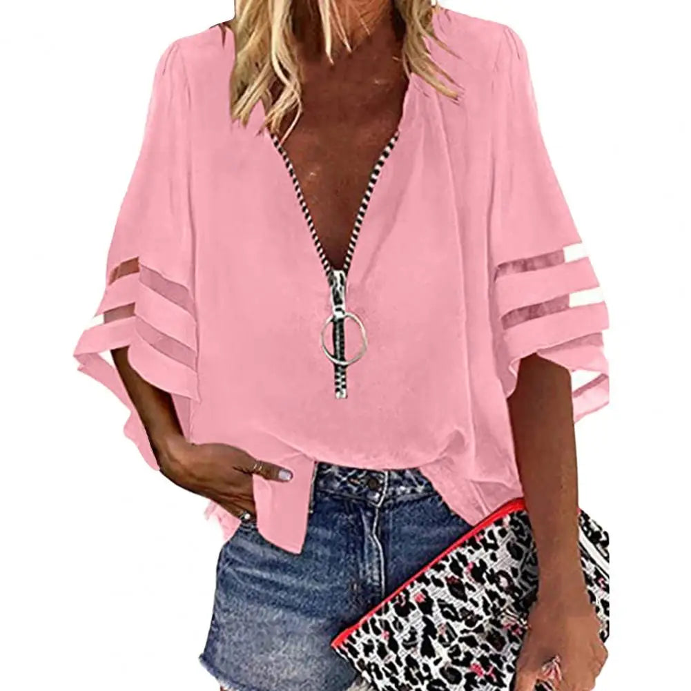 Blusa de gasa para mujer