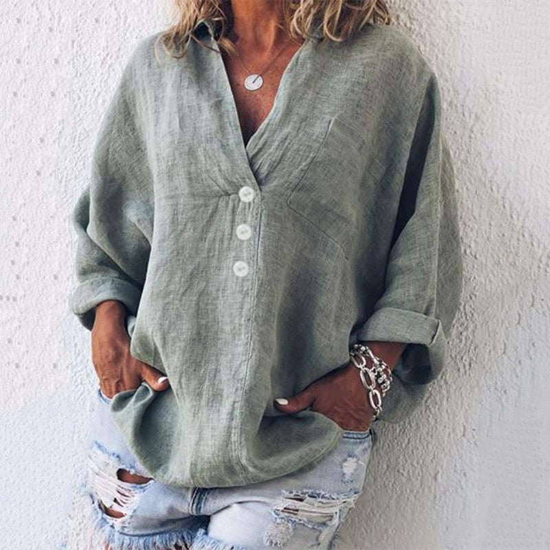 Blusa de mujer con botones