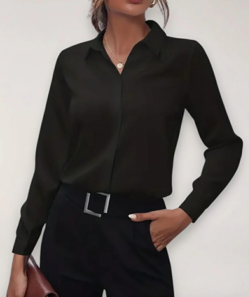 Blusa de oficina con botones
