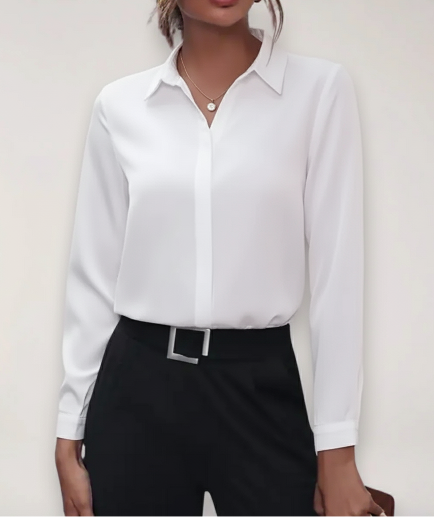Blusa de oficina con botones