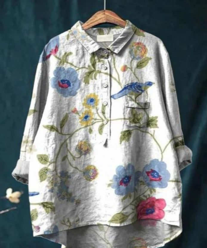 Blusa elegante con estampado floral | Elegancia y comodidad
