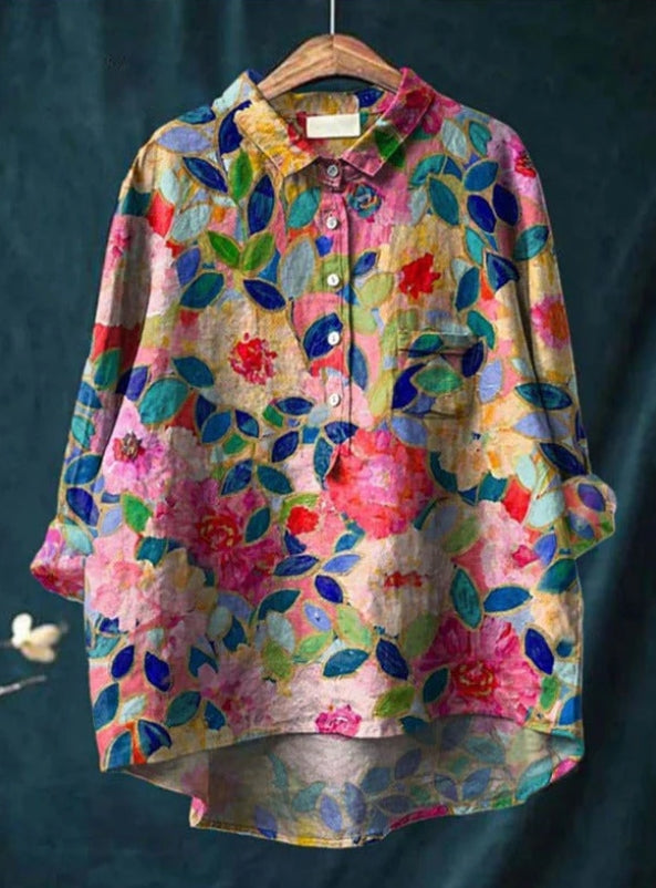Blusa elegante con estampado floral | Elegancia y comodidad