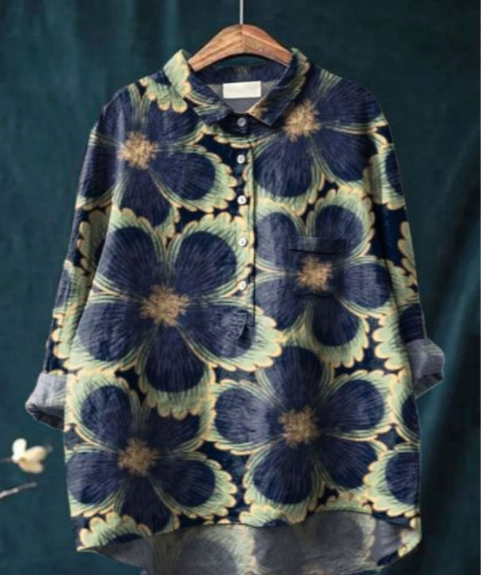 Blusa elegante con estampado floral | Elegancia y comodidad