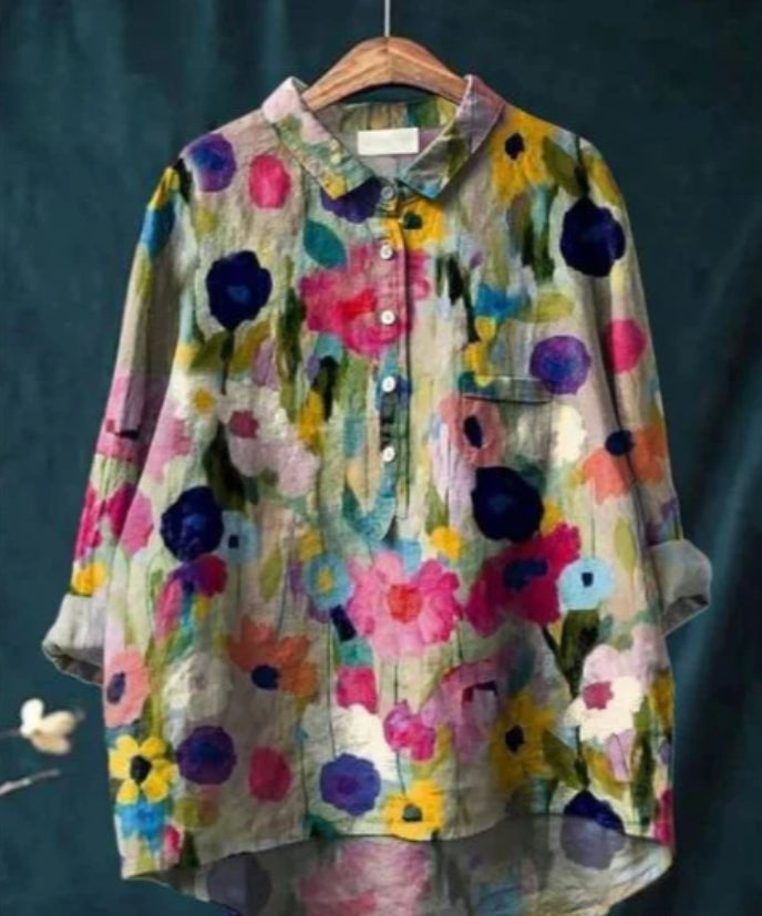 Blusa elegante con estampado floral | Elegancia y comodidad